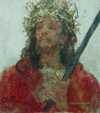 Jesus in einer Dornenkrone 1913 Ilya Repin Ölgemälde
